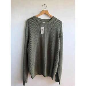Mode of One Mens XXL Shaker Stitch Crewneck Sweater Wild Ivy Green Gorpcore NWT